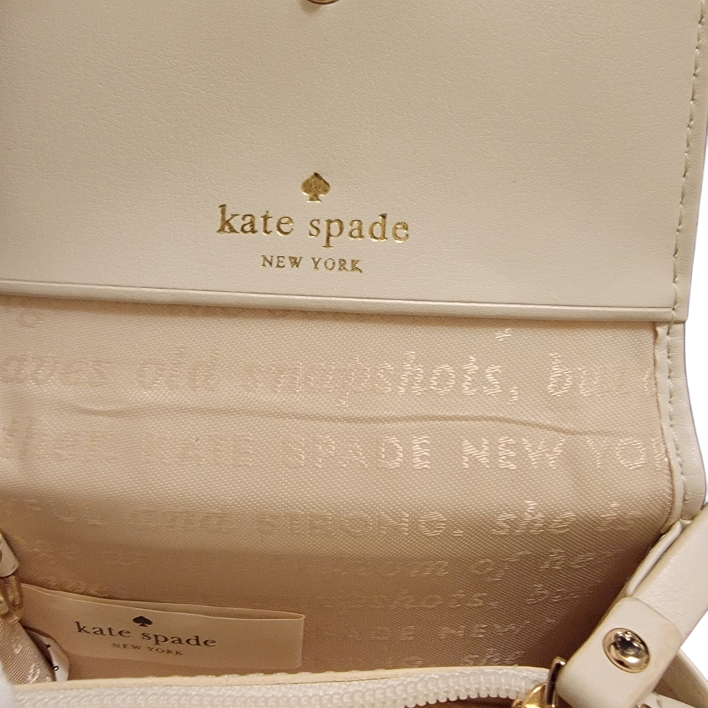 Kate Spade Gold Glitter Card Holder/Box Included - Picture 3 of 6